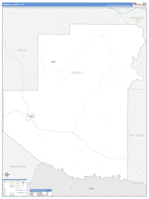Terrell County, TX map