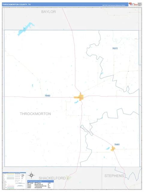 Throckmorton County, TX map
