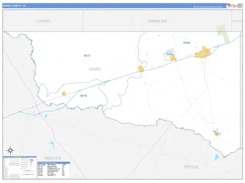 Ward County, TX map