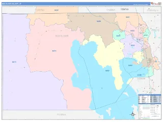 Box Elder County, UT ColorCast style ZIP Code wall map