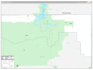 Daggett County, UT Classic style ZIP Code wall map