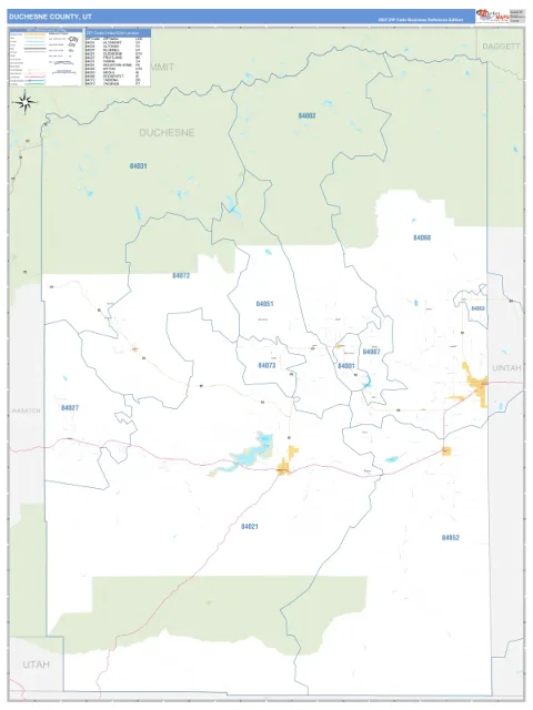 Duchesne County, UT map