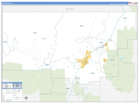 Iron County, UT map