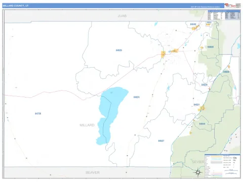 Millard County, UT map