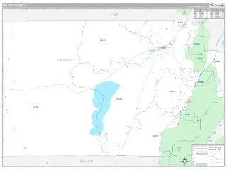 Millard County, UT Classic style ZIP Code wall map