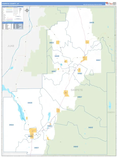 Sanpete County, UT map