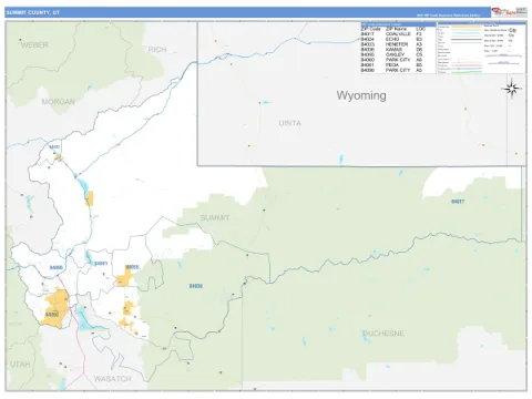 Summit County, UT map