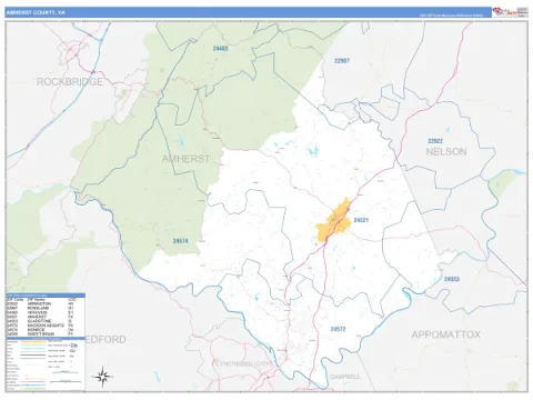 Amherst County, VA map