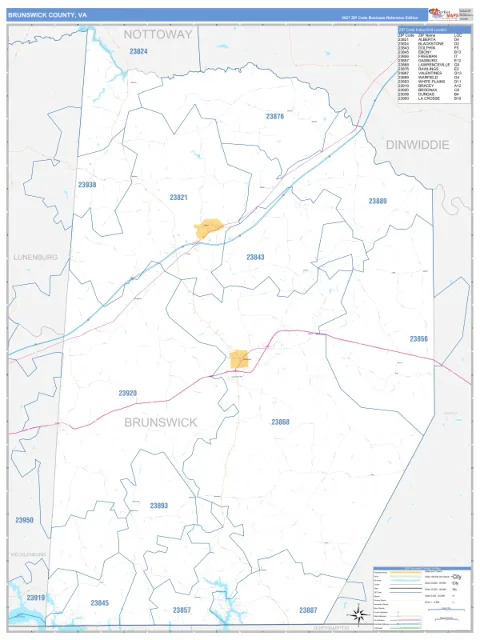 Brunswick County, VA map