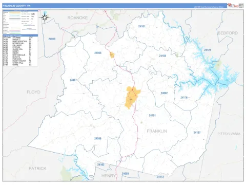 Franklin County, VA map