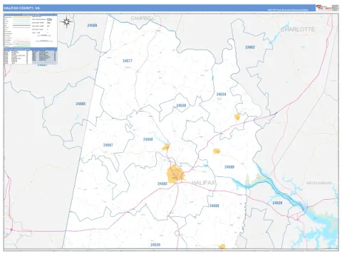 Halifax County, VA map