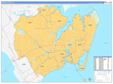 Hampton County, VA map