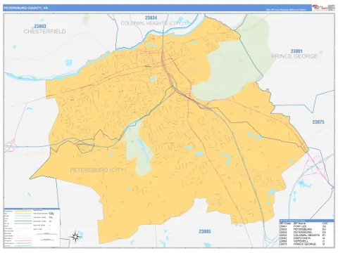 Petersburg County, VA map