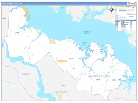 Westmoreland County, VA map