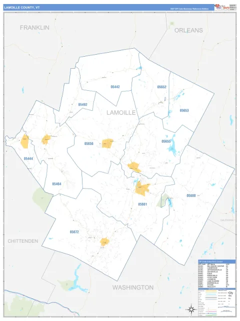 Lamoille County, VT map