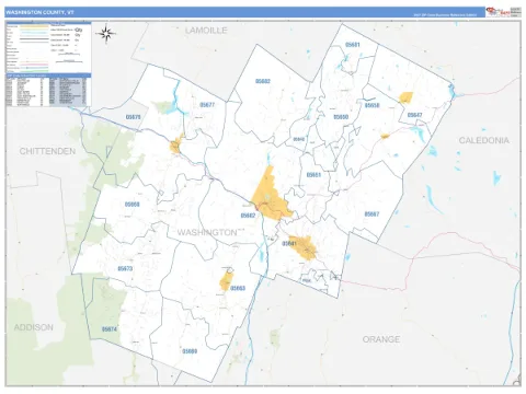 Washington County, VT map