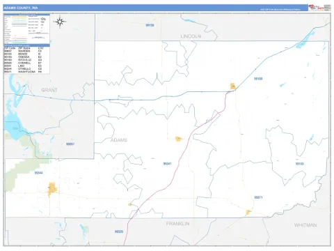 Adams County, WA map