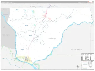 Franklin County, WA Classic style ZIP Code wall map
