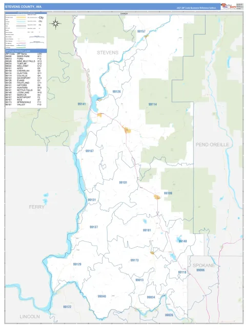 Stevens County, WA map