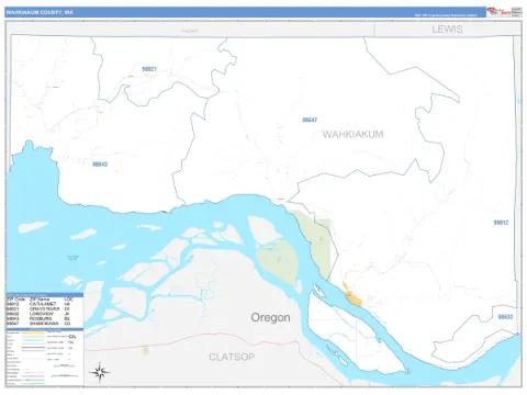 Wahkiakum County, WA map