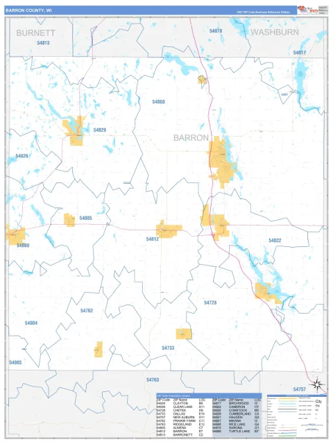 Barron County, WI map