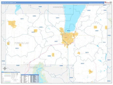 Fond du Lac County, WI map