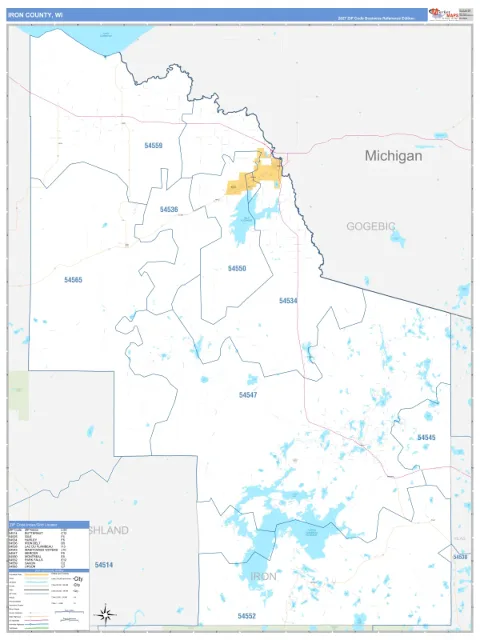 Iron County, WI map