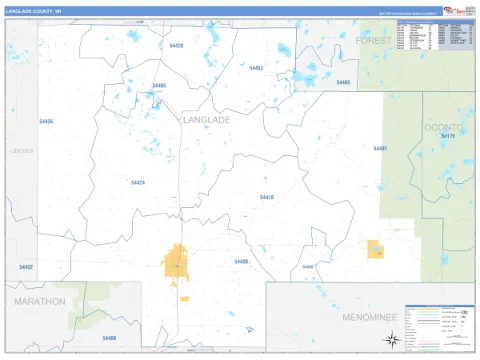 Langlade County, WI map