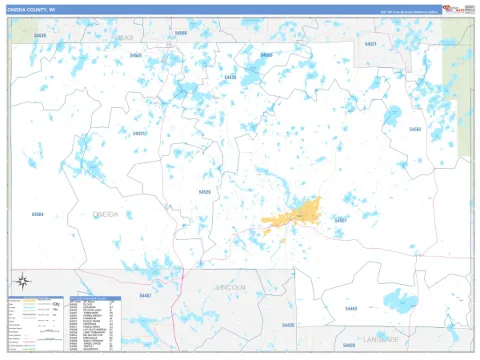 Oneida County, WI map