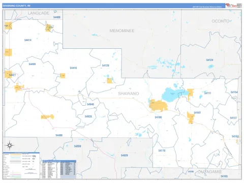 Shawano County, WI map