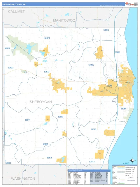 Sheboygan County, WI map
