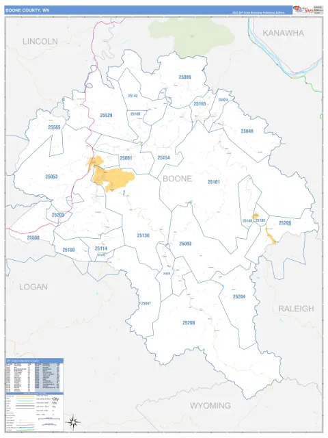 Boone County, WV map