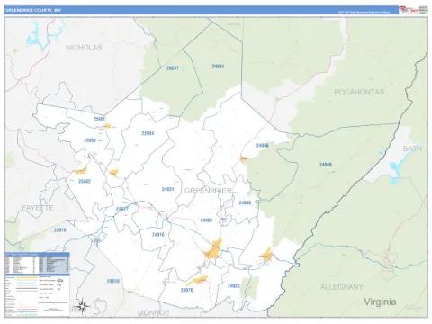 Greenbrier County, WV map