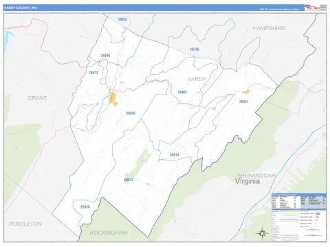 Hardy County, WV map