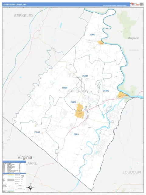 Jefferson County, WV map