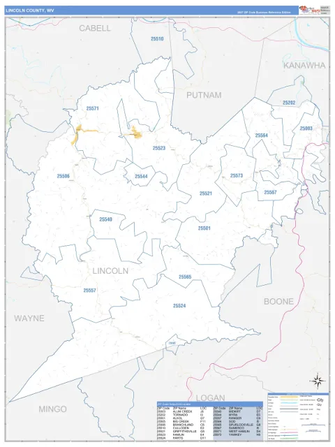 Lincoln County, WV map
