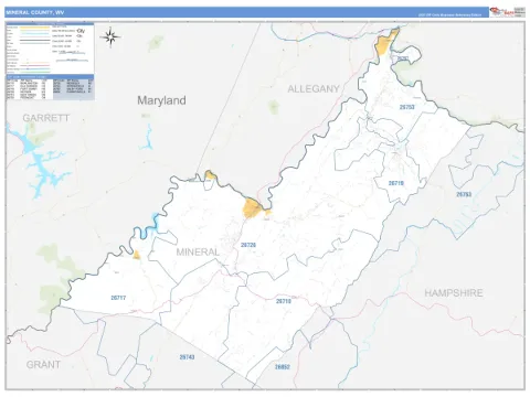 Mineral County, WV map