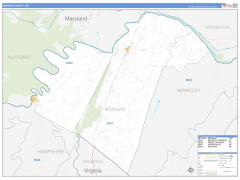 Morgan County, WV map