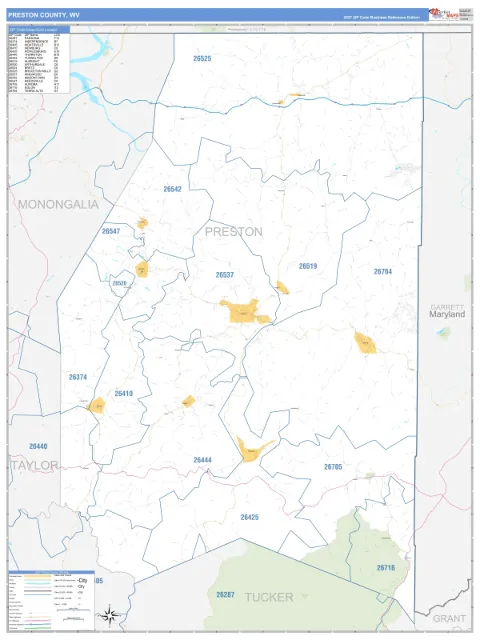 Preston County, WV map