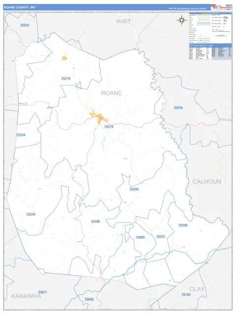 Roane County, WV map