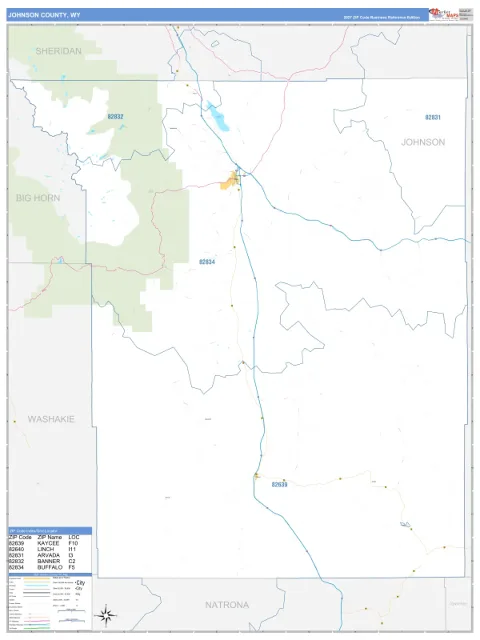 Johnson County, WY map
