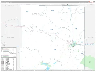 Natrona County, WY Classic style ZIP Code wall map
