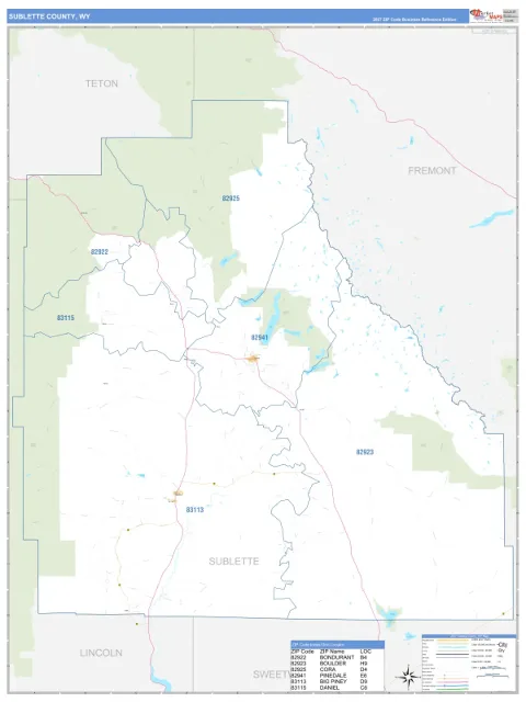 Sublette County, WY map