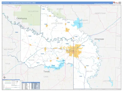 Texarkana metro area map
