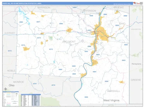 Wheeling metro area map