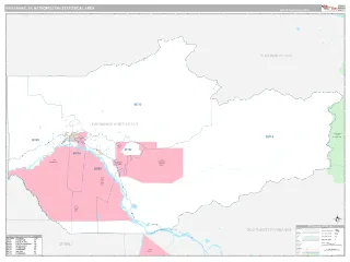 Fairbanks Metro Area Classic style ZIP Code wall map