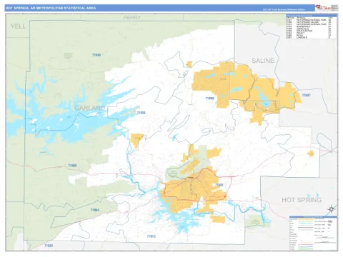 Hot Springs metro area map