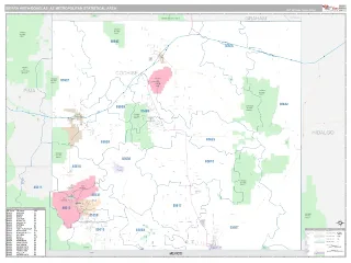 Sierra Vista-Douglas Metro Area Classic style ZIP Code wall map