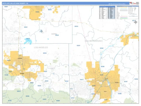 Antelope Valley-High Desert metro area map