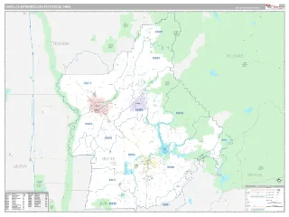 Chico Metro Area Classic style ZIP Code wall map